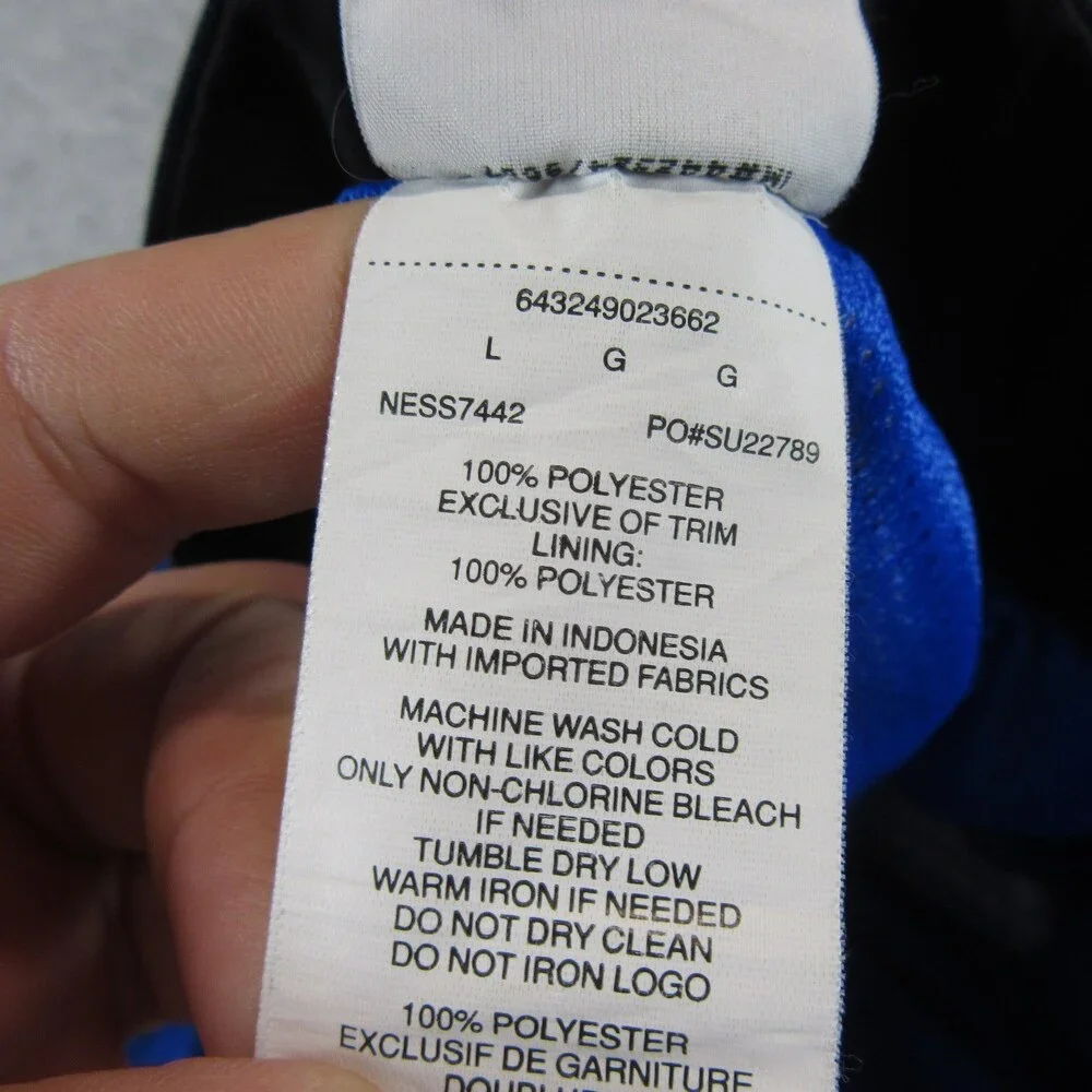 Nike Mens Swim Trunks L x 10‎ Blue 100% Polyester Drawstring Mesh Lined